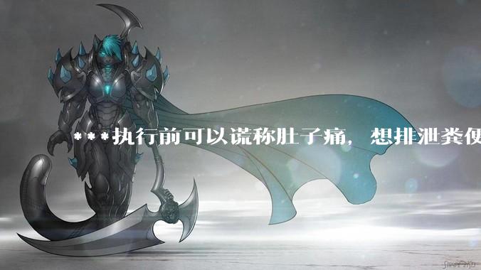 ***执行前可以谎称肚子痛，想排泄粪便，籍此拖延时间吗？