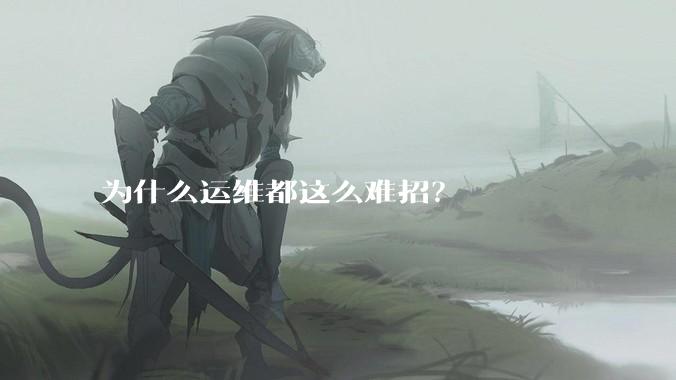 为什么运维都这么难招？